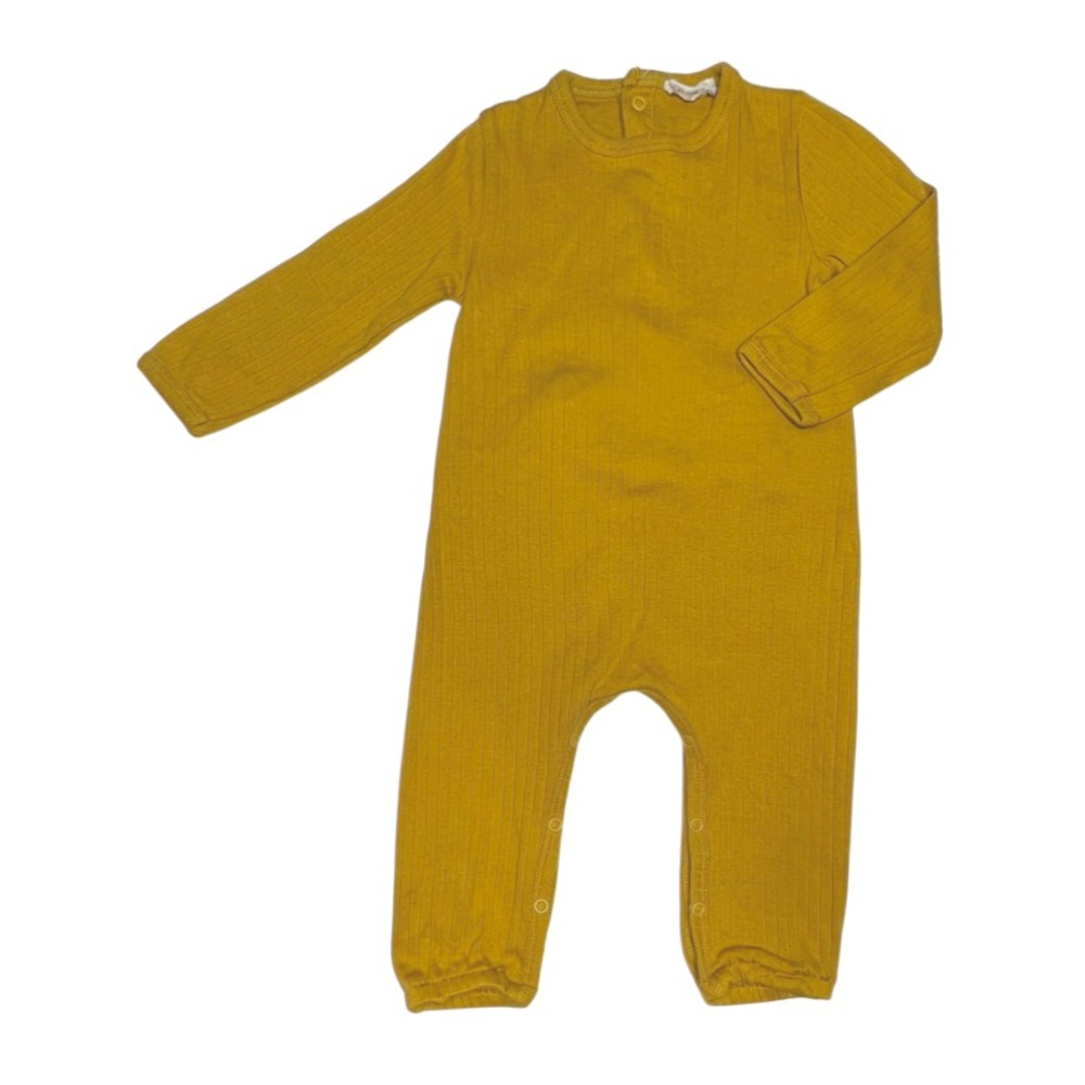 Fin & Vince Mustard Snap Back Romper